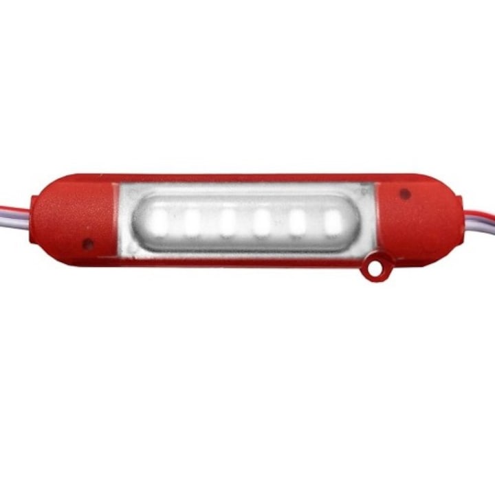 Bara cu LED, rosu, 76x19x8mm, 12V, rezistent la umiditate, 158116