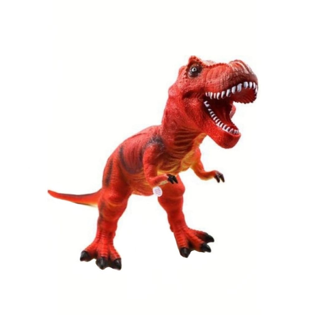 Figurina Dinozaur T- rex cu sunete , cauciuc moale , rosu , 50 cm