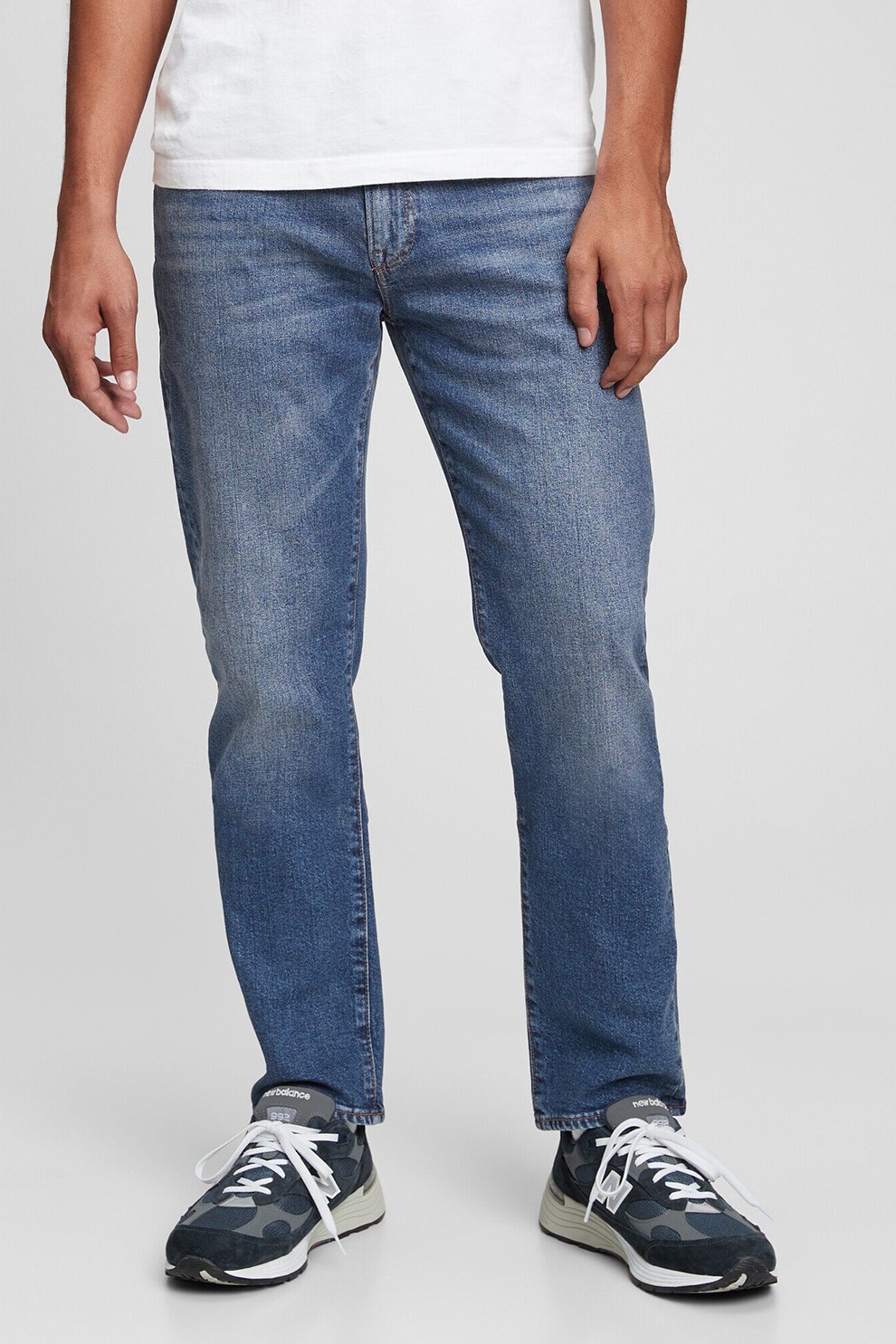 GAP, Blugi cu aspect decolorat, Albastru, W32-L32