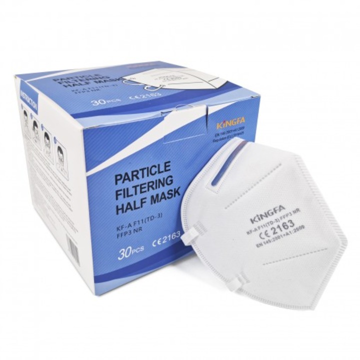 Комплект от 6 маски Premium FFP3 White 5 Layers KINGFA висока защита