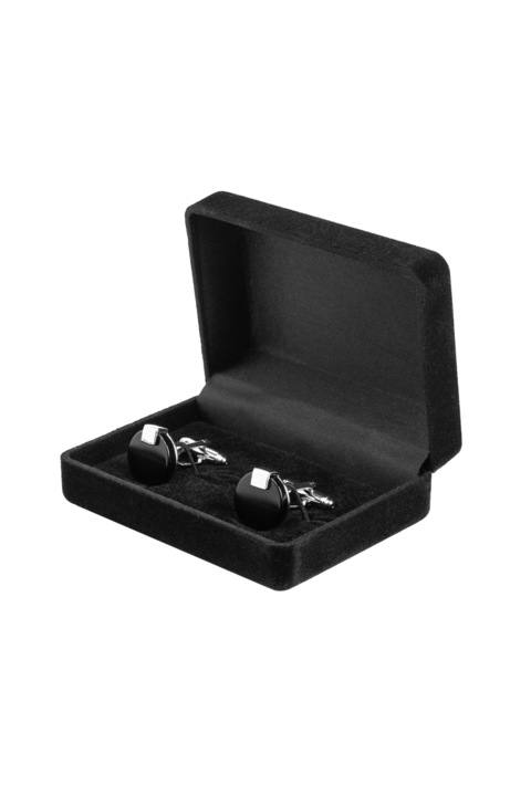 Butoni negri rotunzi premium pentru camasa