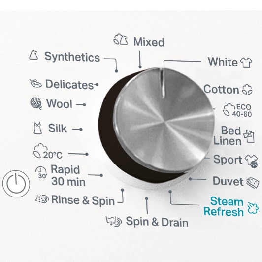 Masina de spalat rufe Whirlpool FreshCare+ FFD8458BCVEE, 8kg, 1400 RPM, Clasa B, Steam Refresh, Steam Hygiene, Tehnologia al-6lea Simt, Motor Inverter, Display LCD, Alb