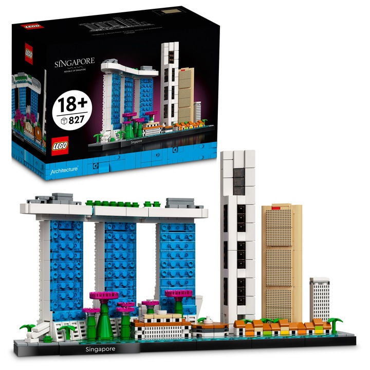 LEGO® Architecture 21057 Szingapúr, 827 építőelem