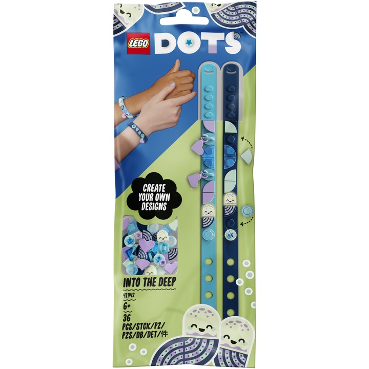 LEGO® DOTS 41942 Mélység titka karkötők kiegészítőkkel, 36 építőelem