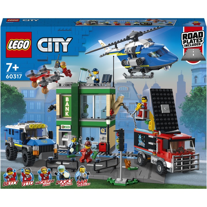 LEGO® City - Полицейско преследване в банката 60317, 915 части