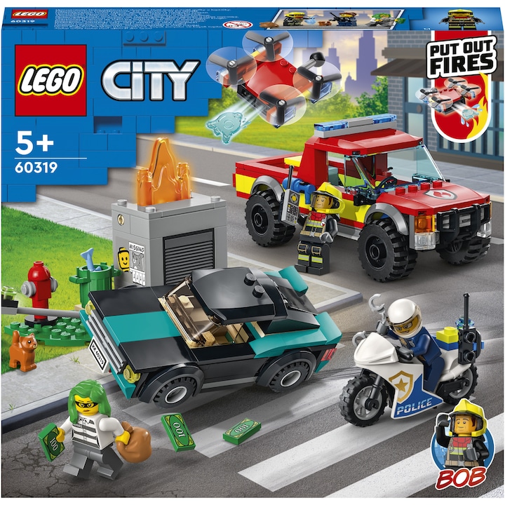 LEGO® City - Потушаване на пожар и полицейско преследване 60319, 295 части