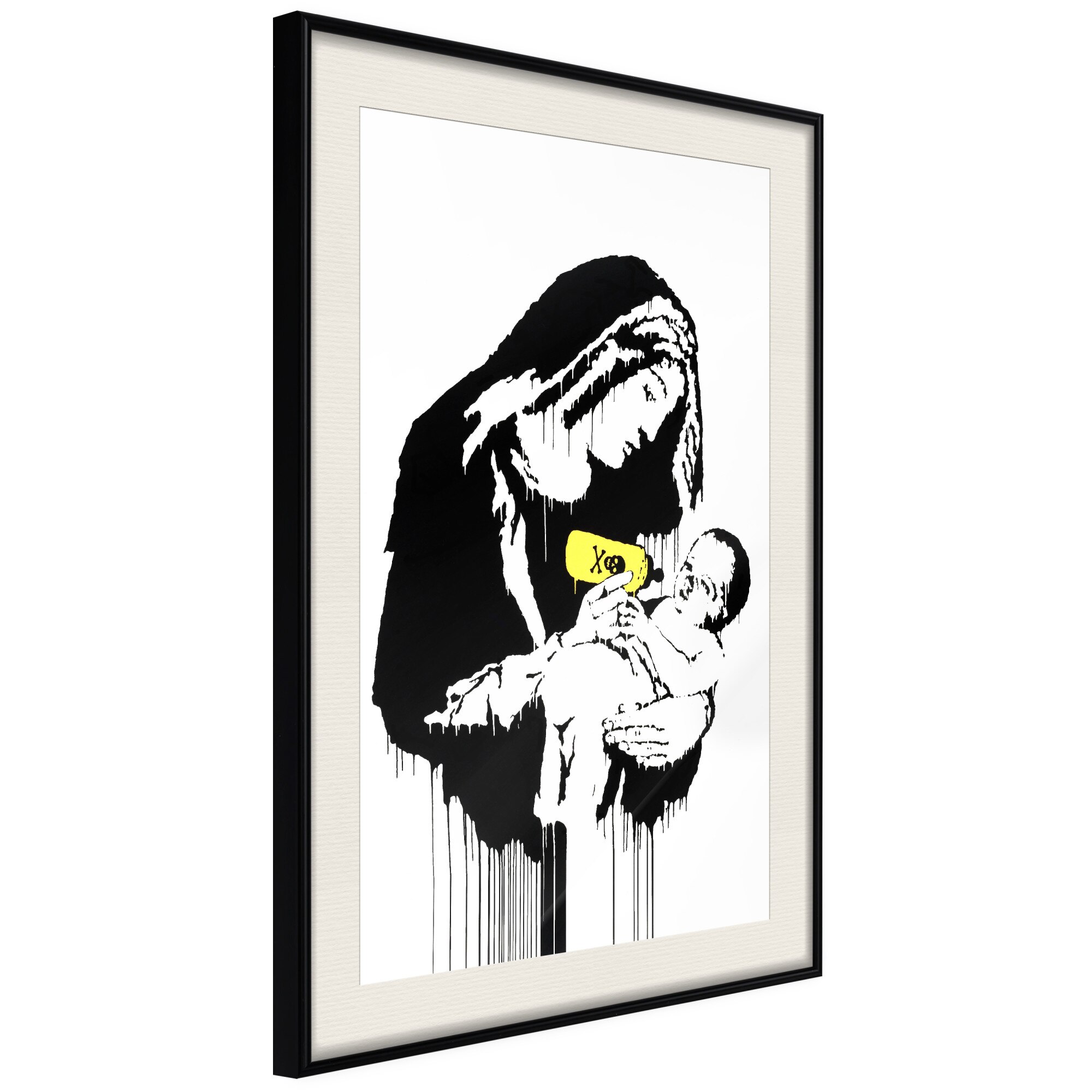 Tablou poster Artgeist, Banksy: Toxic Mary, rama neagra tip passe-partout,  30 x 45 cm - eMAG.ro