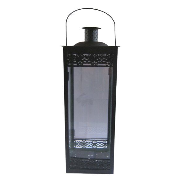 Felinar Living & Garden, 17 x 17 x 45 cm, negru