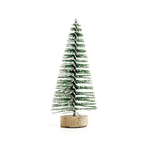 Bradulet artificial verde cu zapada artificiala, 10 x 4.5 cm