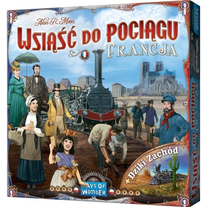 Game Train Map Collection 6 - Franciaország és a vadnyugat, 2-6 játékos, többszínű