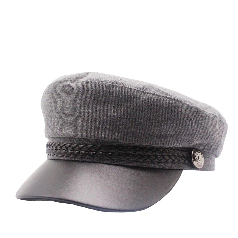 Sapca gri, cu accesoriu impletit, decorativ, Agapi, Pursehuit - eMAG.ro
