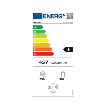 Frigider Samsung RF65A977FSR/EF, clasa energetica F, 637 litri, Fresh Zone, TouchScreen, NoFrost, 182.5 cm inaltime, inox