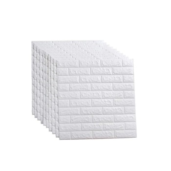 Set 10 x Tapet 3D Autocolant alb, design caramida, rezistent la apa, 70cm x 77cm x 6 mm, unted trading express JRH® Set 10 x Tapet 3D Autocolant alb, design caramida, rezistent la apa, 70cm x 77cm x 6 mm, unted trading express JRH®