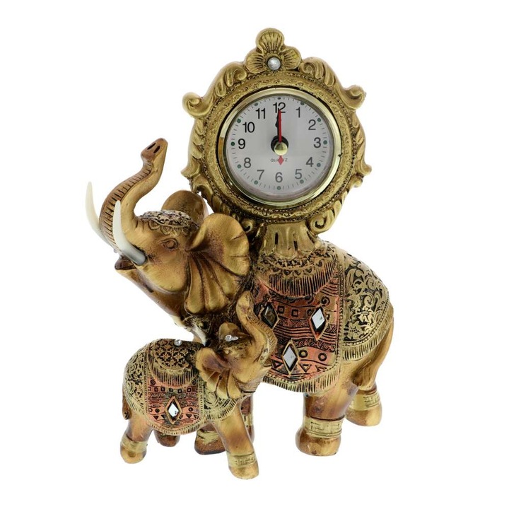 Настолен часовник със слончета 20см