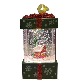 Ornament luminos in forma de cadou rosu - 11.5cm - DL058 Ornament luminos in forma de cadou rosu - 11.5cm - DL058
