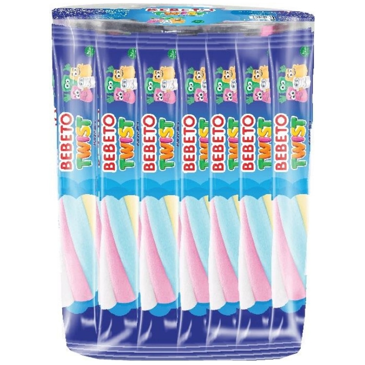 Cutie bezele Bebeto Marshmallow Twist 12 gr 48 buc