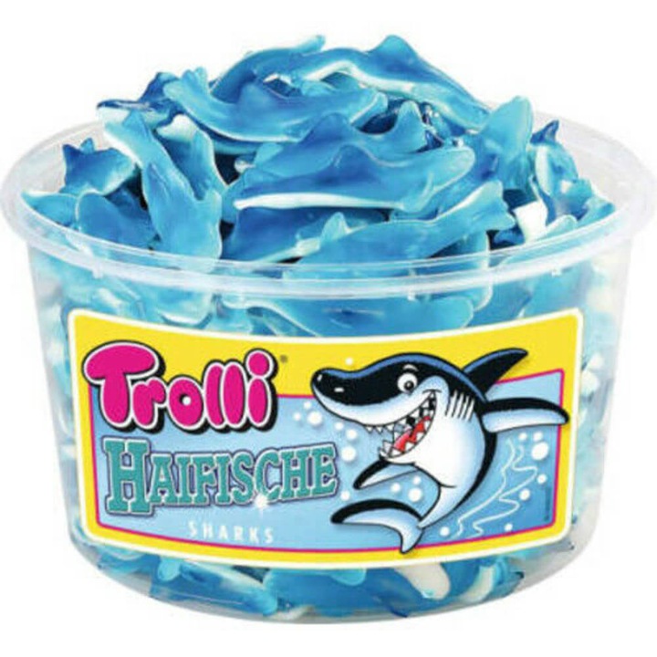 Set 150 Jeleuri de Fructe Trolli, Forma de Rechin, 1200 g