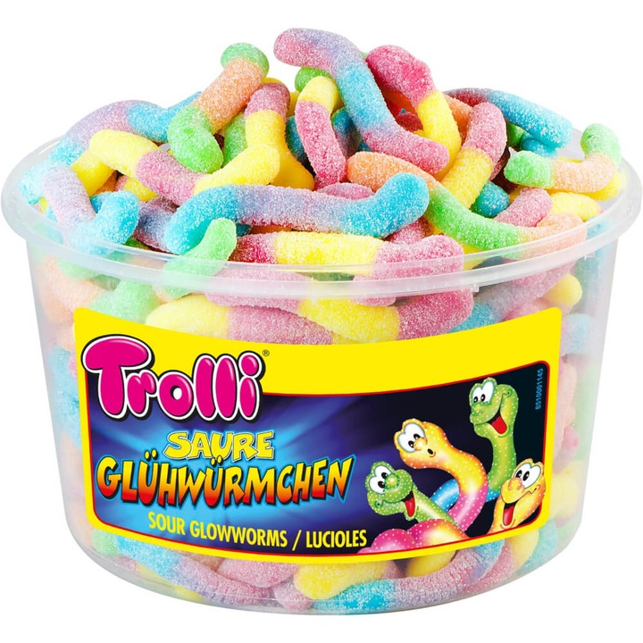 Trolli gyümölcskocsonya készlet 150, kukac alakú, 1050 g