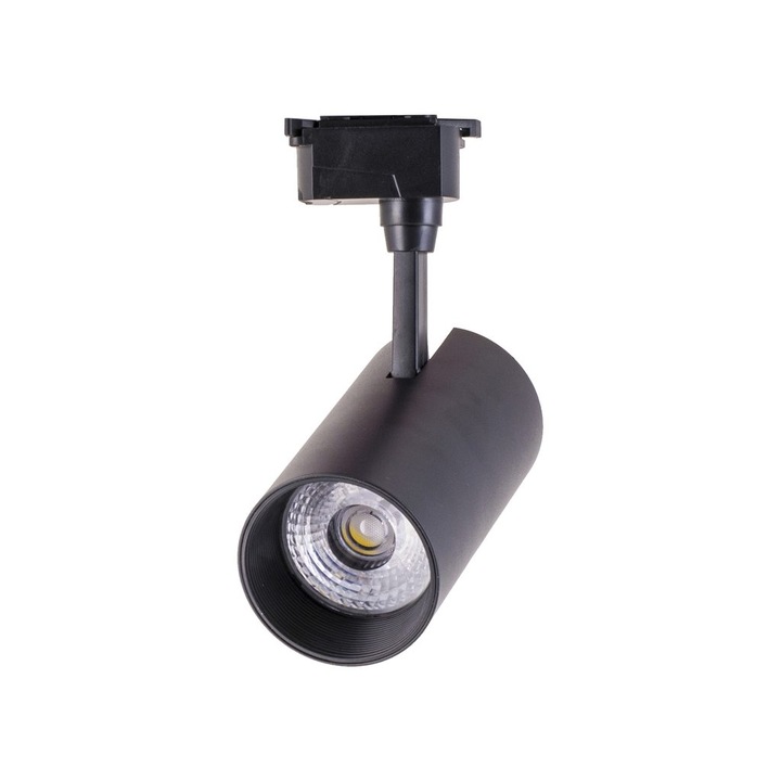 RFAN LED projektor, B02 BK modell, 20 W, 4000 K semleges fény, 2280 lm, irányirány egyfázisú sínen, fekete