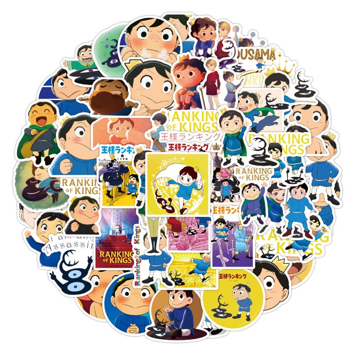 Set 50 stickere autocolante usama Ranking, PVC, impermeabile, 5-8 cm, Multicolor