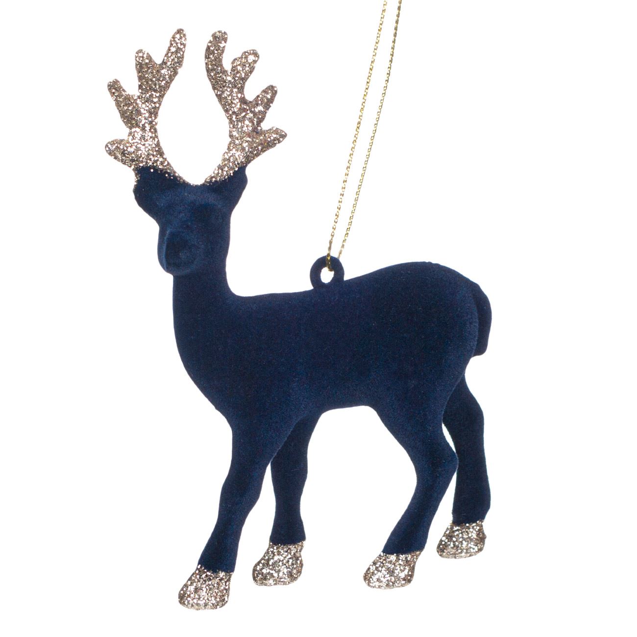 Ornament ren de brad de Craciun , Marbest Grand Shop, 14 cm , albastru