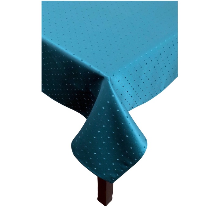 Покривка за маса с тефлоново покритие, тюркоаз, модел металик, 145 х 320 см