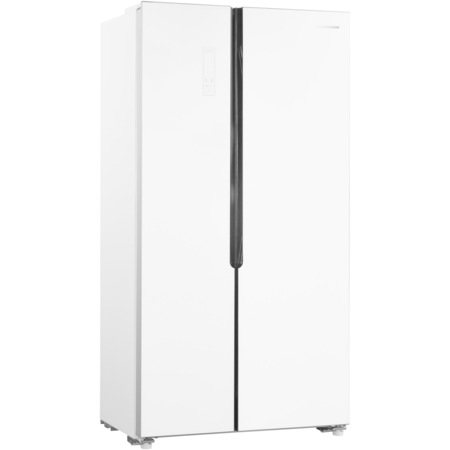 Side by side Heinner HSBS-H442NFGWHE++, 442 l, Total NoFrost, Display, Clasa E, H 177 cm, Sticla alba