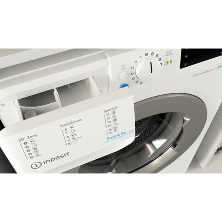 Masina de spalat rufe Indesit INNEX BWE91485XWSEUN, 9kg, 1400 rpm, Clasa B, Push&Go, Motor Inverter, Alb