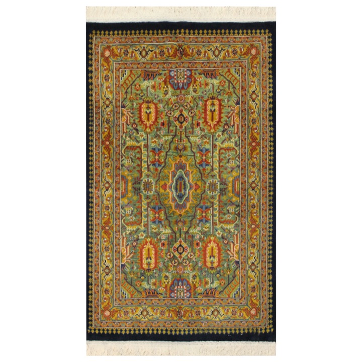 Covor Khalighi, CarpetPlaza, Lana, Lucrat manual, 10m, Multicolor