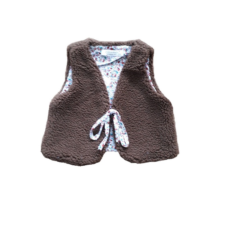 Vesta, blanita artificiala, fete, 5-6 ani, maro