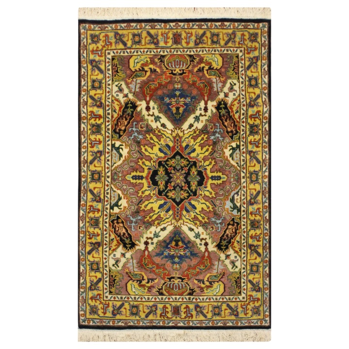 Covor Serapi Khalighi, Carpet Plaza, Lana, Lucrat manual, 102 x 169 cm, 10mm, Maro