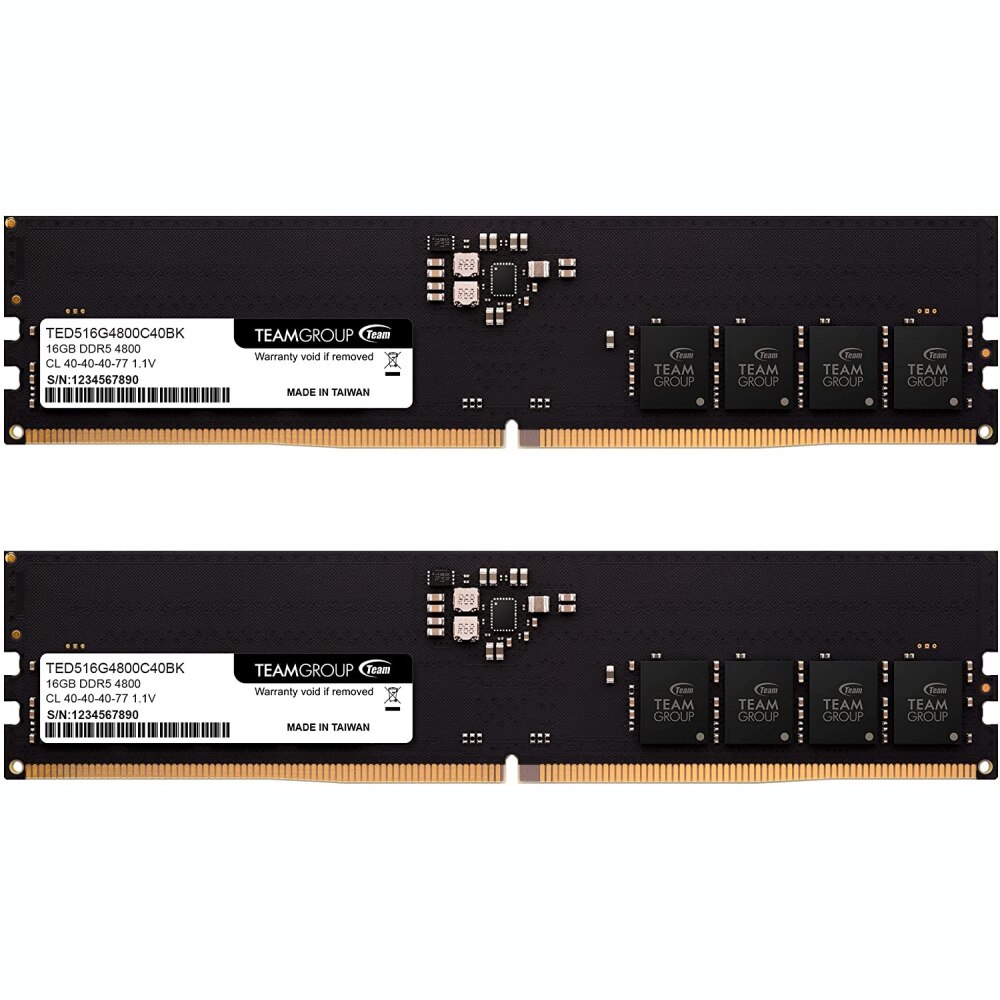 Memorie TEAMGROUP Elite DDR5 32GB Kit de 2 x 16GB 4800MHz, PC5
