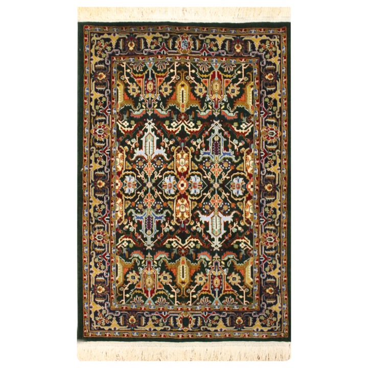 Covor Serapi Khalighi, CarpetPlaza, Lana, 102 x 140 cm,10mm, Lucrat manual, Maro