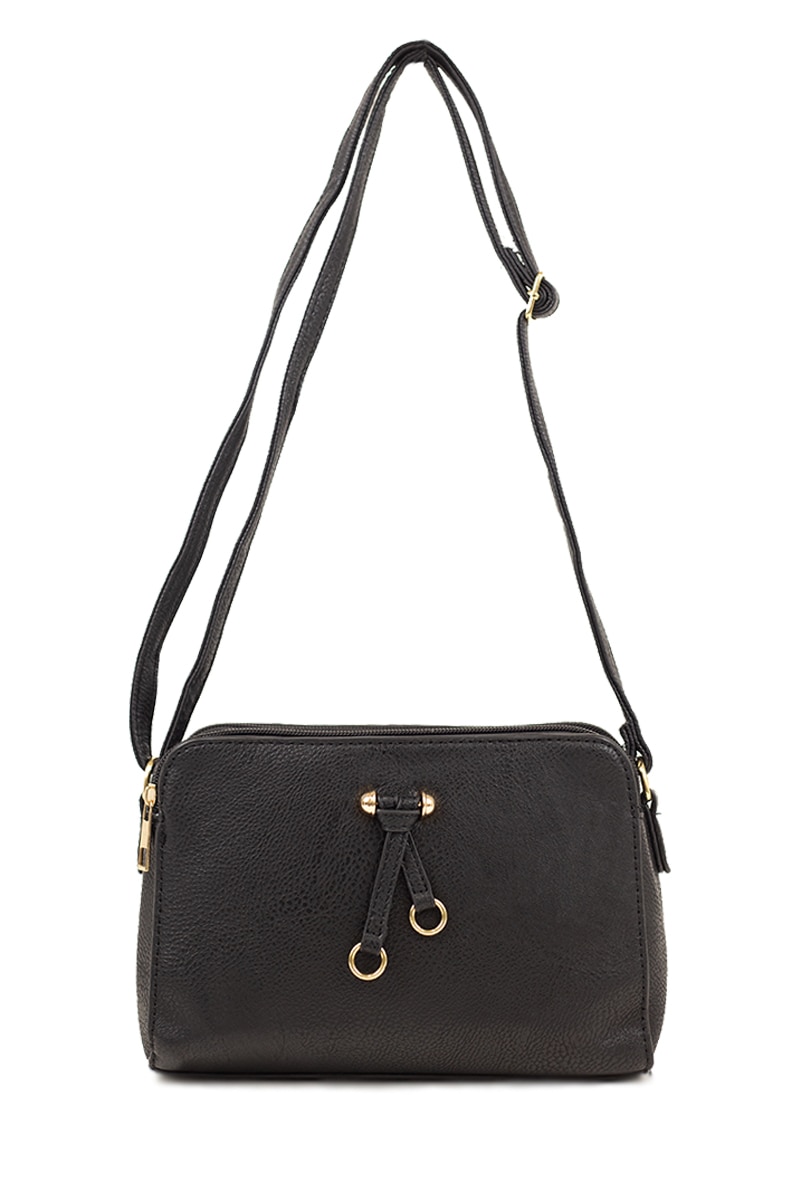 Geanta Dama Tip Postas cu 3 Compartimente MARIBON Negru