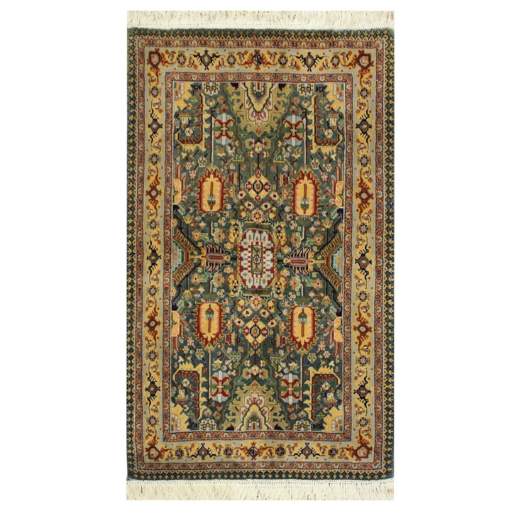 Covor Serapi Khalighi, Lana, 98 x 147 cm, 10mm, Lucrat manual, Multicolor