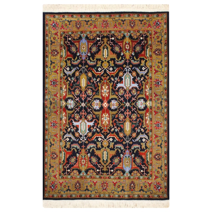 Covor Serapi Khalighi, Lana, 148 x 200 cm, 10mm, Lucrat manual, Multicolor