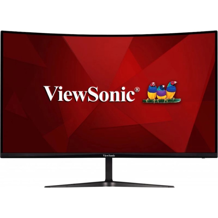 VA ViewSonic 31,5 hüvelykes hajlított LED játékmonitor Full HD, 240Hz, 1ms, 1500R, adaptív szinkronizálás, HDMI, kijelzőport, VX3219-PC-MHD