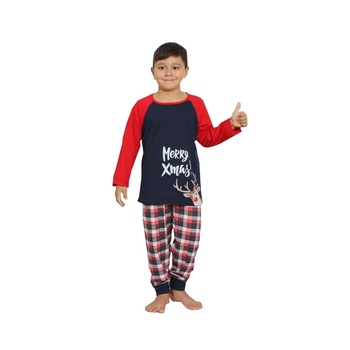 Pijama baieti Craciun, REN, Rosu/Bleumarin Pijama baieti Craciun, REN, Rosu/Bleumarin