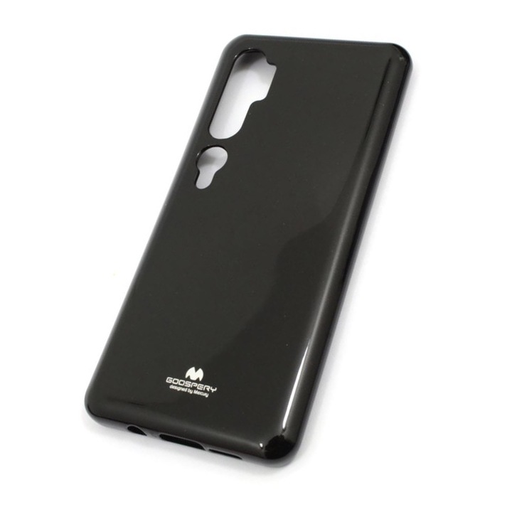 Калъф, Mercury Goospery Jelly, Съвместим с Xiaomi Mi Note 10/10 Pro, Черен