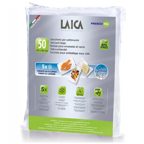 Pungi pentru vidat alimente Laica VT3510, 25x30 cm, 50 pungi