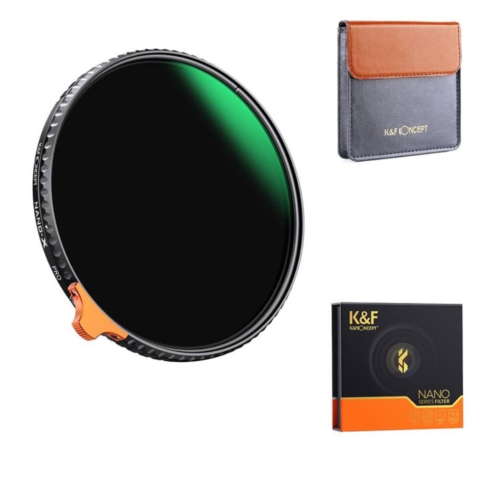 Filtru K&F Concept 72mm Nano-X Variable Fader NDX ND2-ND400 HD