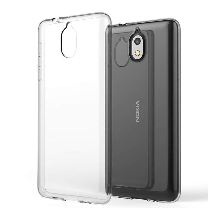 Ultra vékony tok, Nokia 3.1 kompatibilis, TPU, átlátszó
