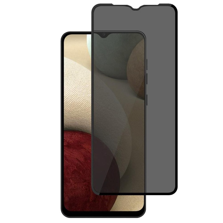 Folie compatibila cu Samsung Galaxy A20e, Comando Privacy Fonix, Adeziv pe intreaga suprafata, Acoperire completa, Instalare usoara, Filtru protectie confidentialitate, Negru