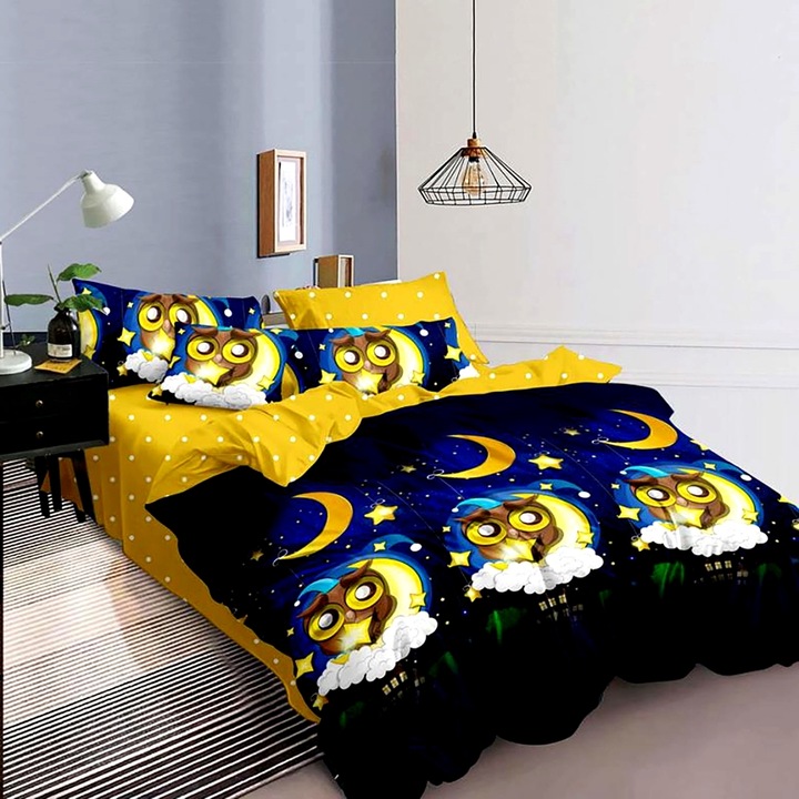 Lenjerie de pat Finet, 6 piese, pat dublu, Pucioasa, RA349