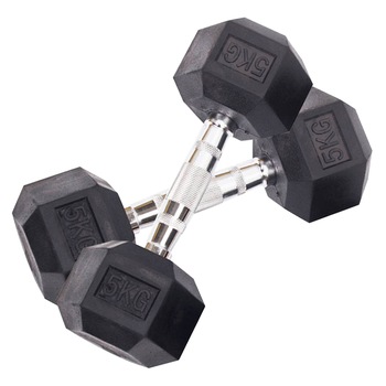 Set 2 gantere dumbbell Karemi, hexagon, 2 x 5 kg Set 2 gantere dumbbell Karemi, hexagon, 2 x 5 kg