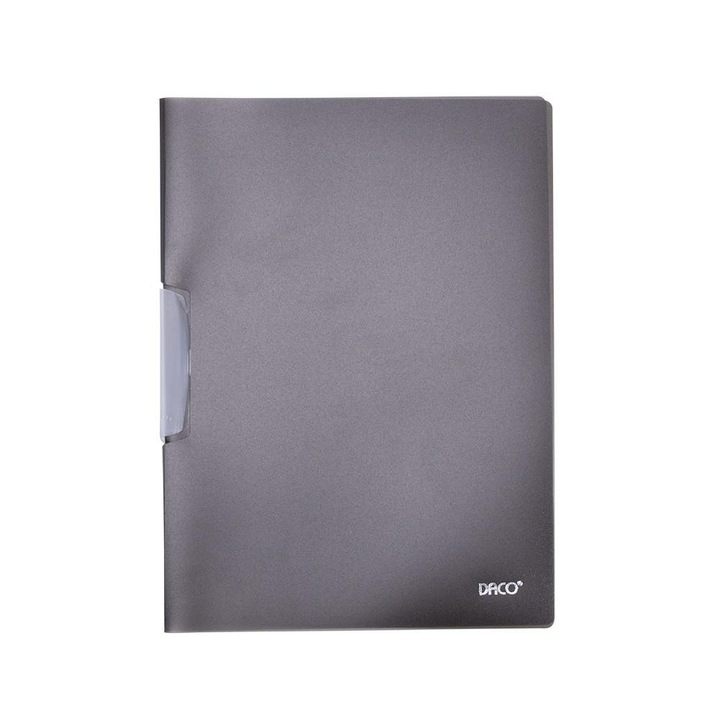 Mapa A4 cu Clips Daco, 226x310x5 mm, Plastic, Negru