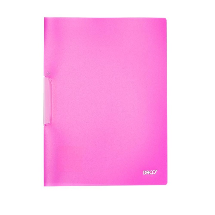 Mapa A4 cu Clips Daco, 226x310x5 mm, Plastic, Fucsia
