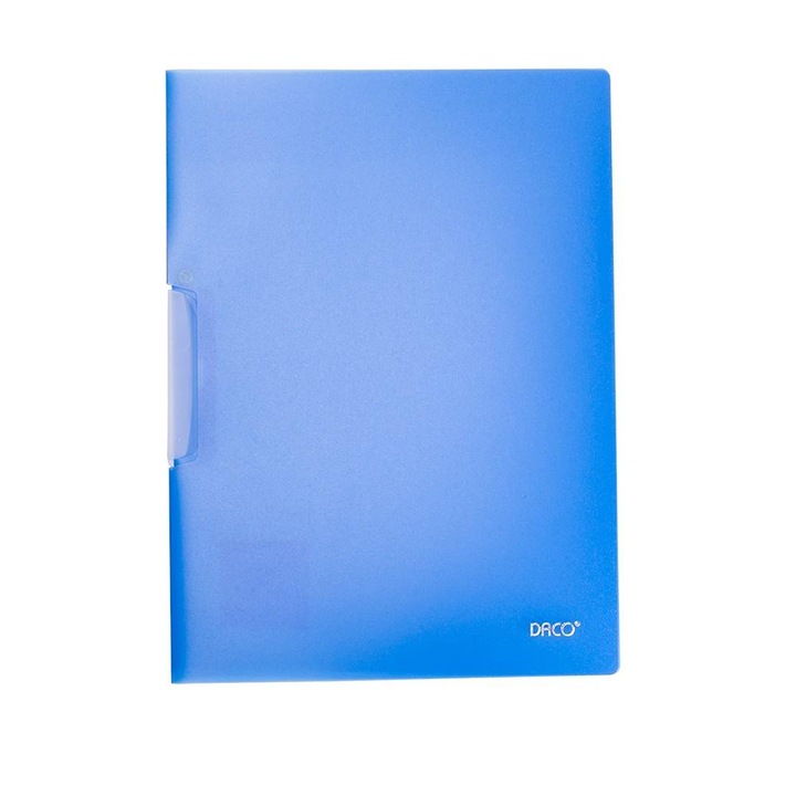 Mapa A4 cu Clips Daco, 226x310x5 mm, Plastic, Albastru