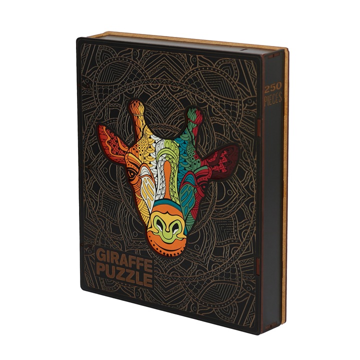 Puzzle din lemn Girafa, Piecezz, 250 piese