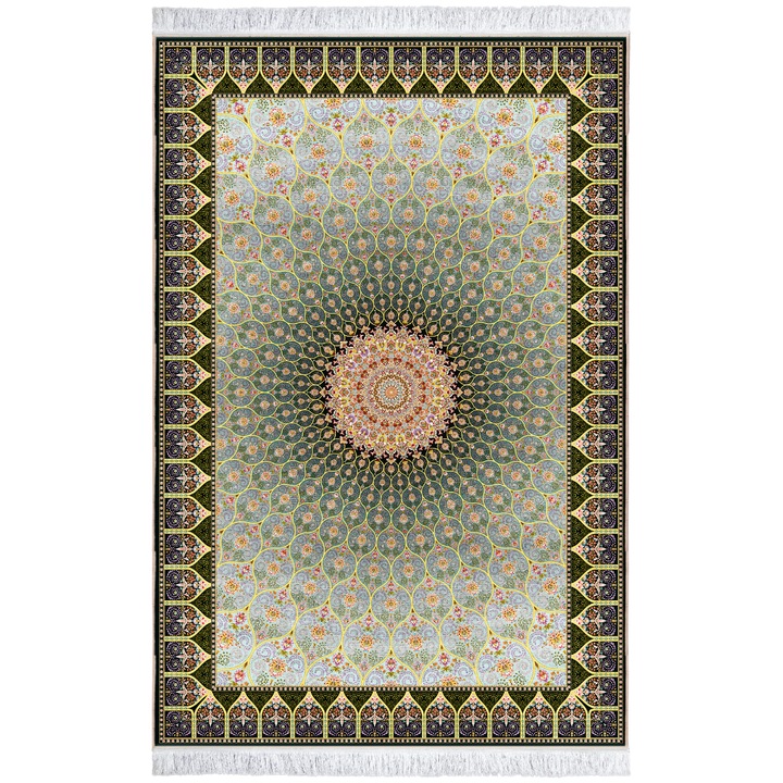 Covor CarpetPlaza, Pseudo Silk, Poliester, 150x225 cm, Verde